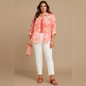Anthropologie Fig and Flower Dye Blouse